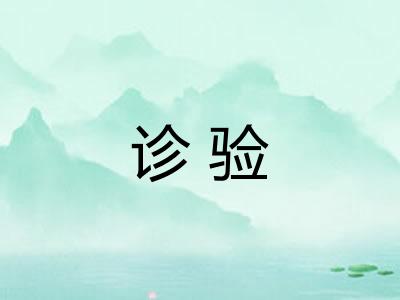 诊验