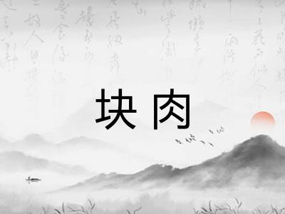 块肉