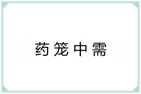 药笼中需